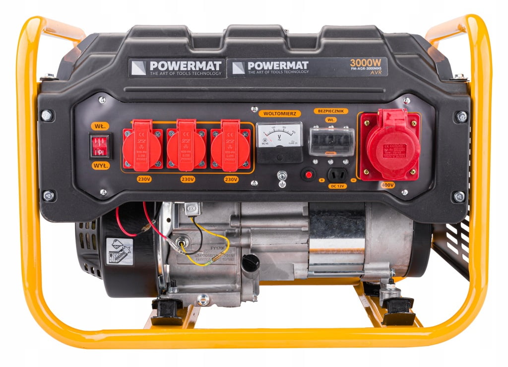 Agregat PRĄDOTWÓRCZY Generator 3000W 230V 12V 400V Marka Powermat