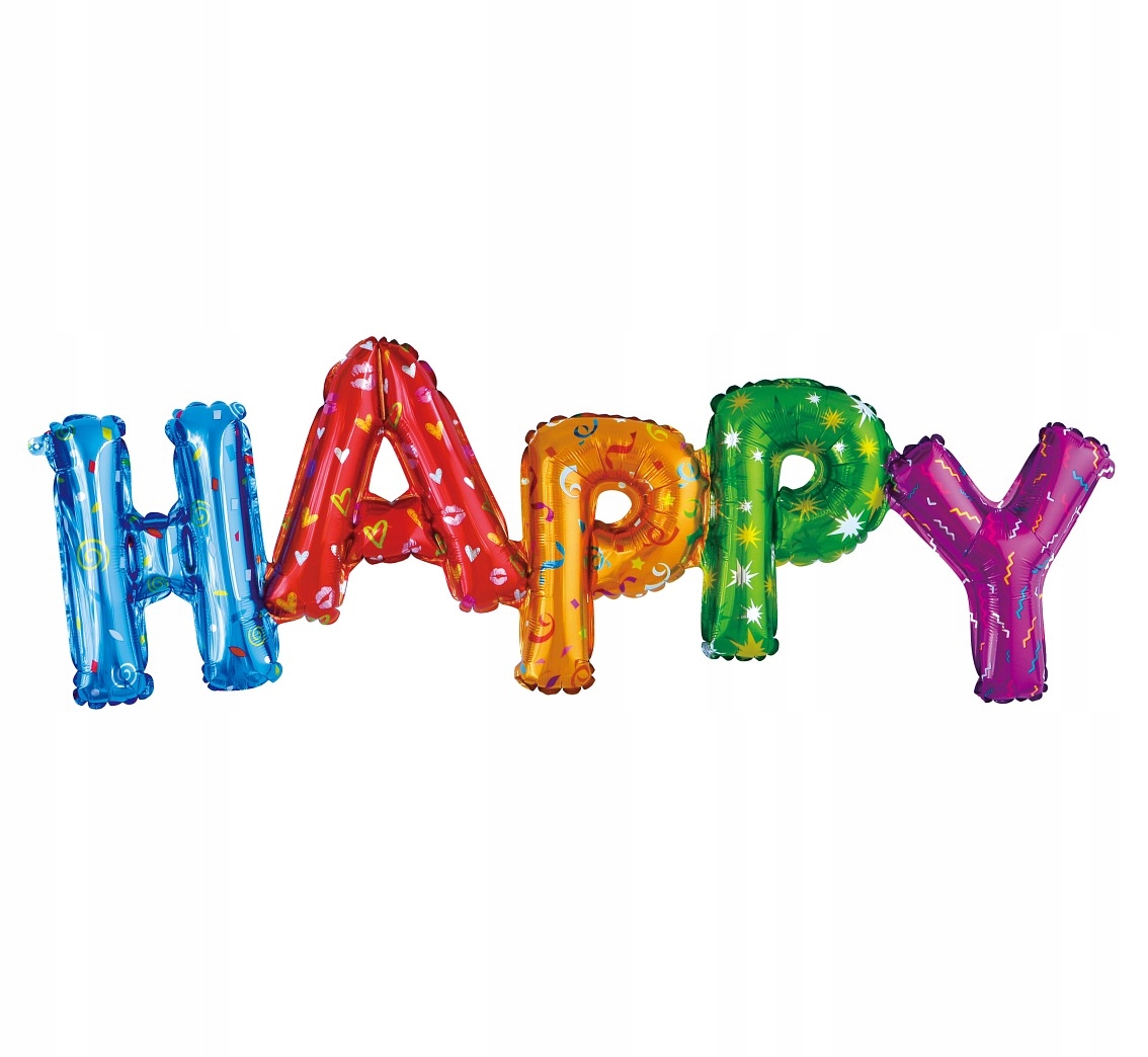 balon foliowy  napis HAPPY 92cm |  HS-NHP47 — 2