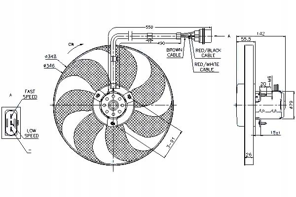 Nissens Ventilátor Chladiče Audi A3 1.8 T (8L1)