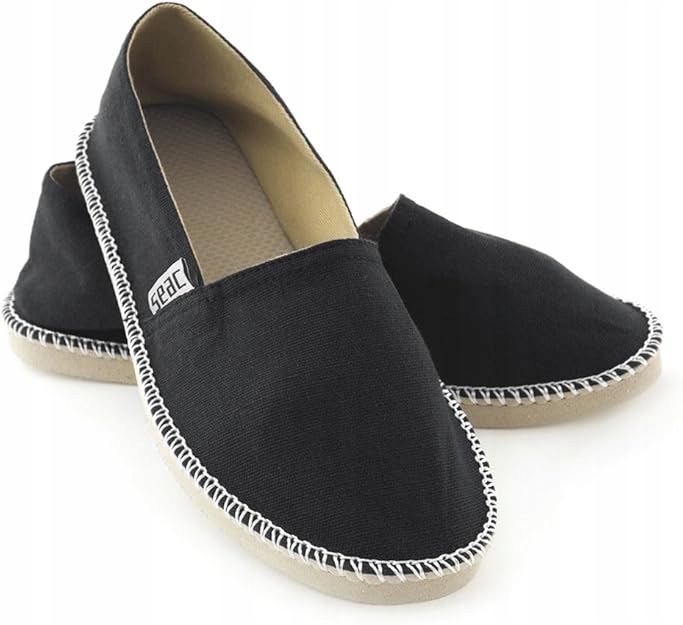 SEAC ESPADRYLE WSUWANE MĘSKIE CZARNE Z LOGO JTB