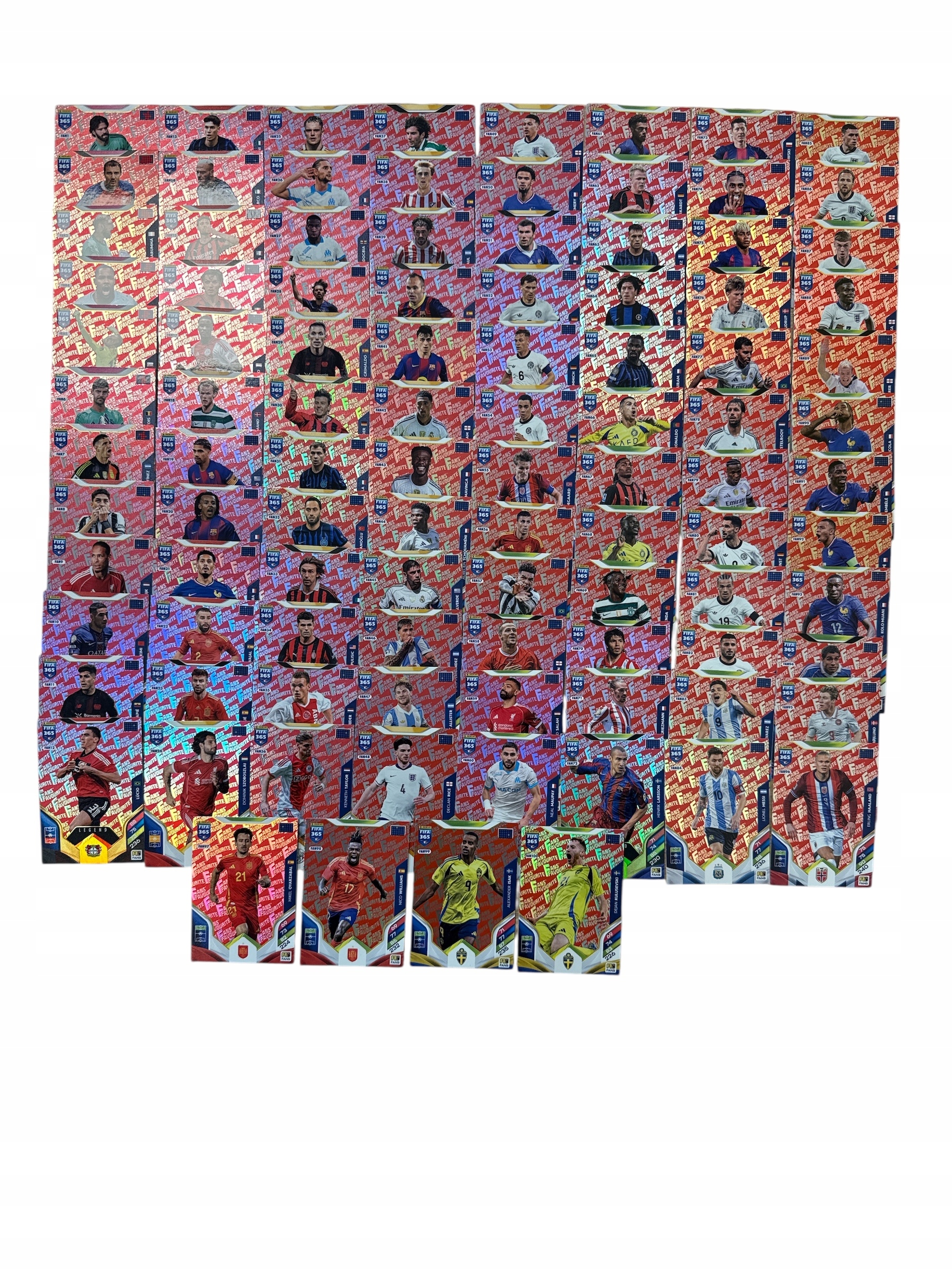 Fifa 365 2026 Adrenalyn XL Fans FAN1 Fan 100 Kompl 100 kart czerwone red