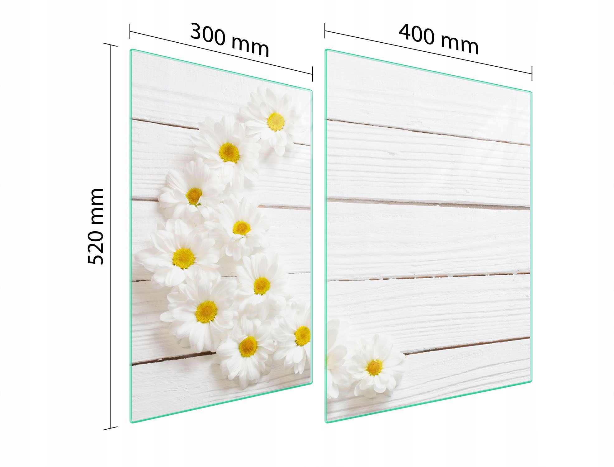 Ochranná Skleněná Deska Na Sporák 70x52 Dřevo Tvrzené Sklo