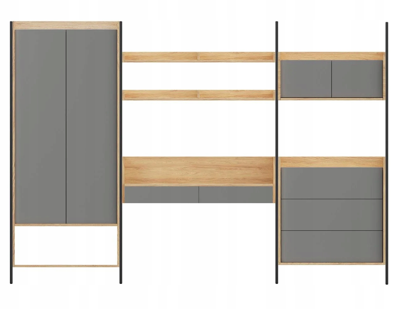 MOBIUS RÓŻOWA SZAFA 2D Meble Modułowe do Pokoju Marka Halmar