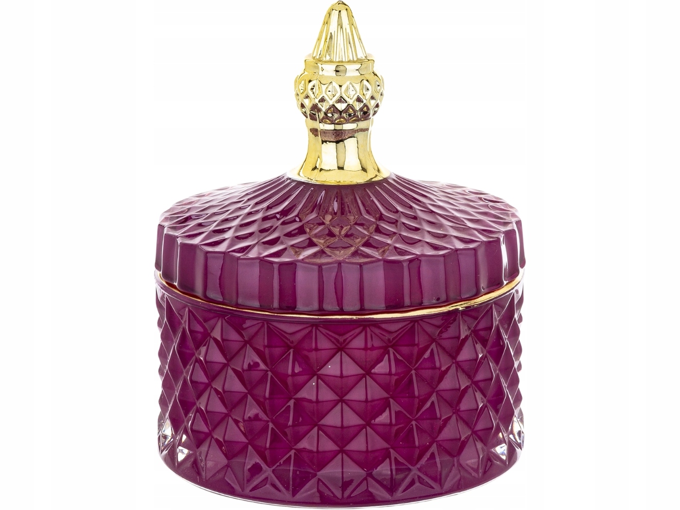 SZKLANY Pojemnik 13,5 x 10,5 cm NA WACIKI PŁATKI KOSMETYCZNE - Bordowy EAN (GTIN) 5902663563357