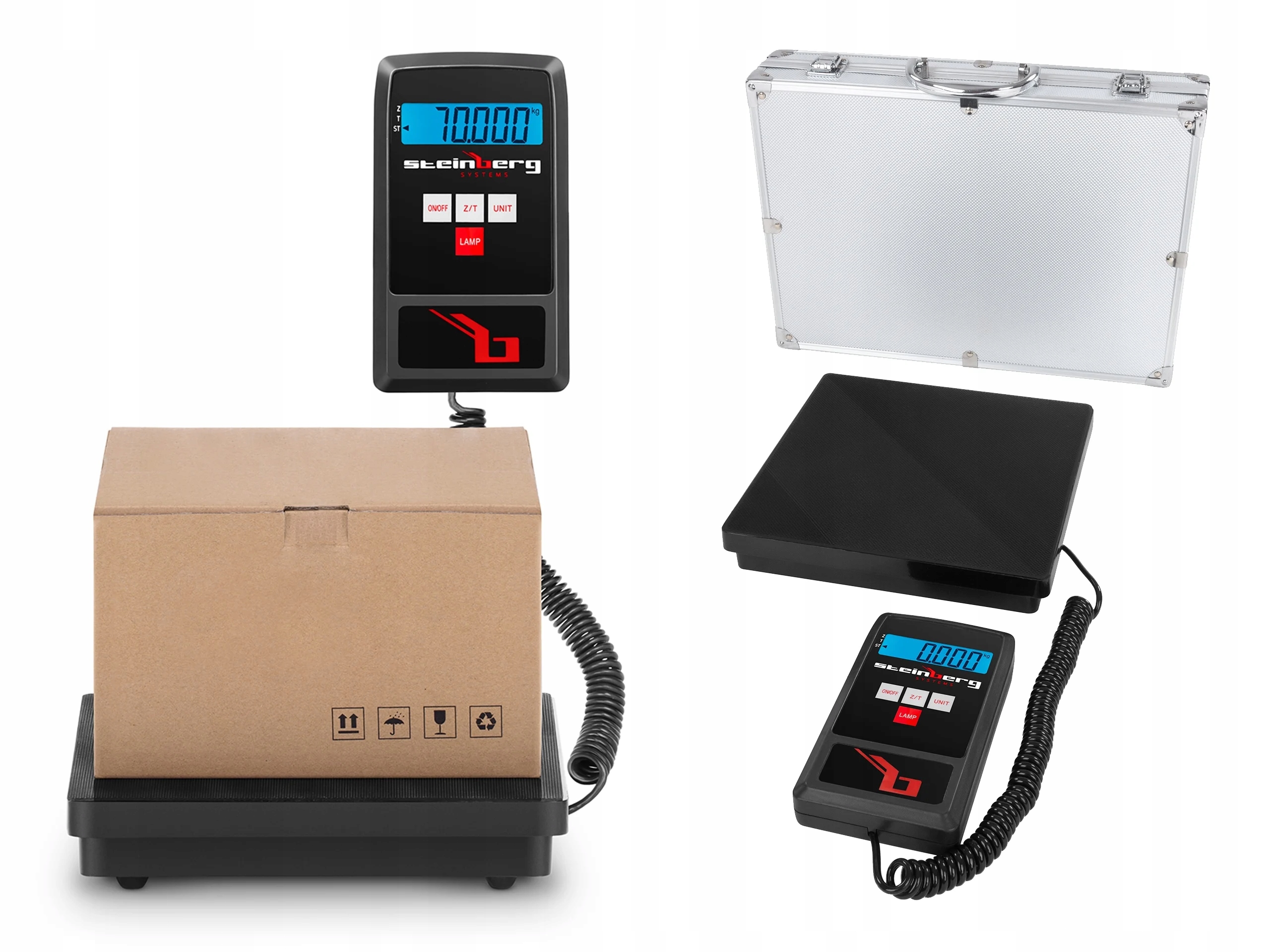 

Waga z zewn. wyśw. walizka Steinberg SBS-PF-70/5