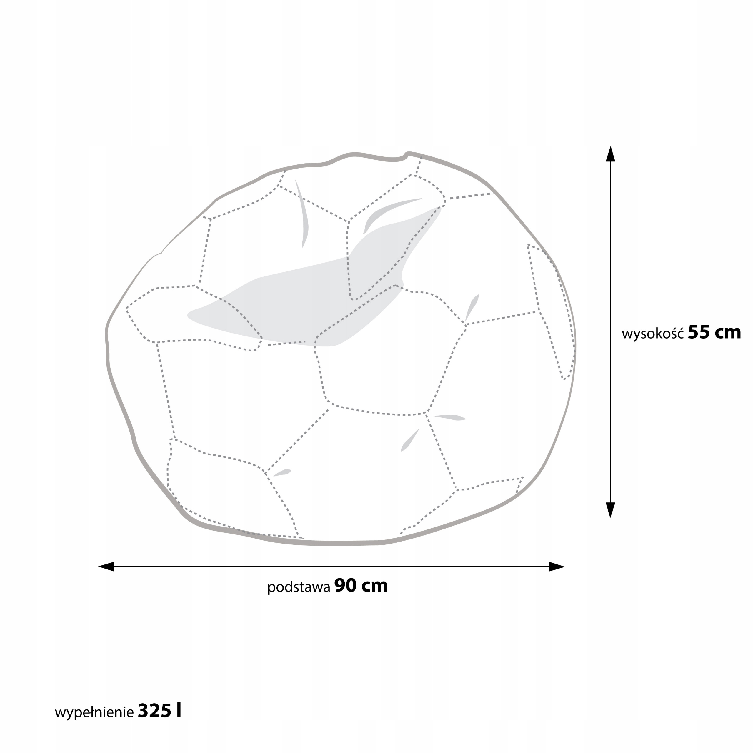 Pufa Piłka Nożna L Ekoskóra Dolaro E10 niebieski Typ worek