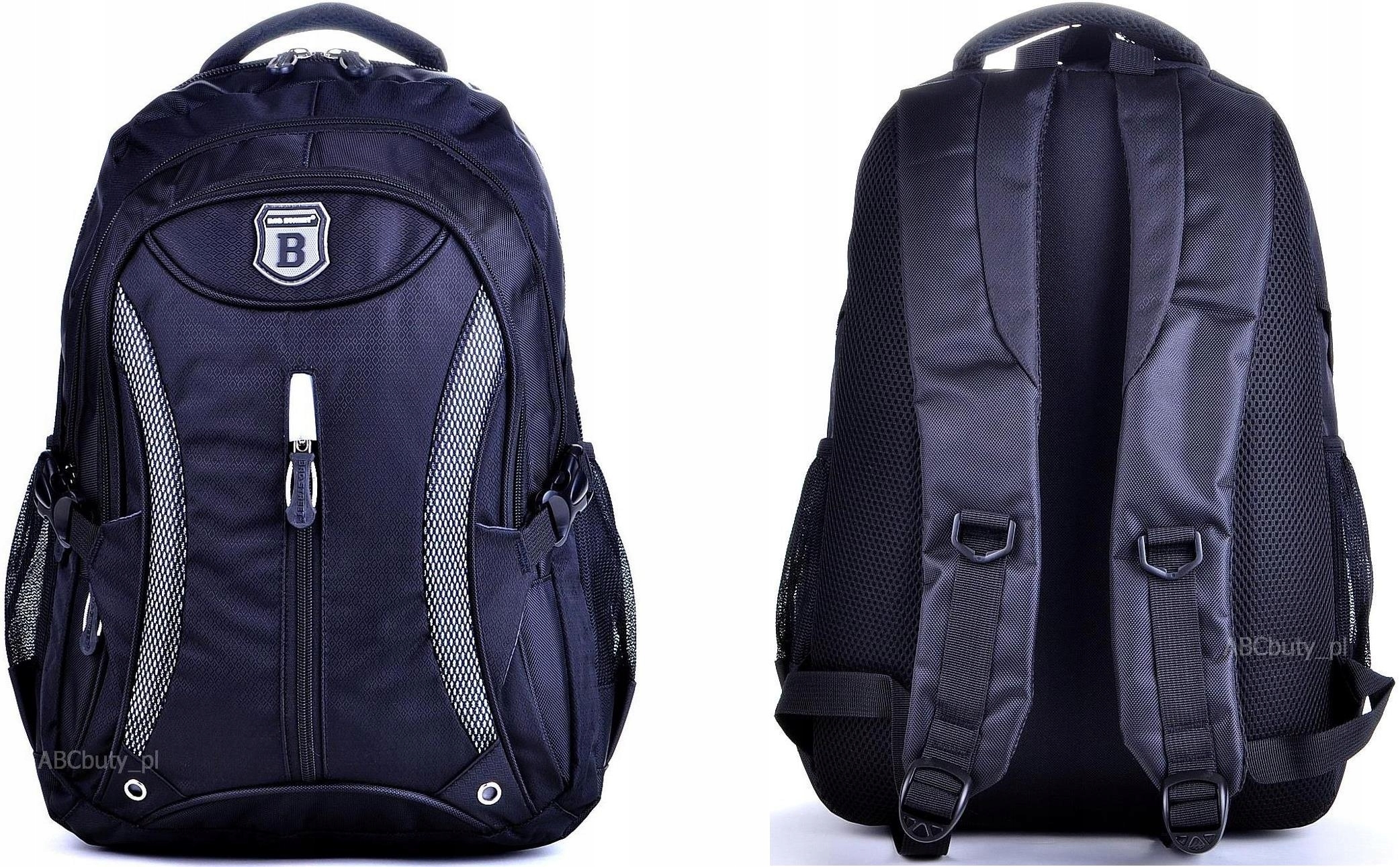 Černý pánský Batoh 4 komory Školní studentský Bag Street Notebook 15,3"