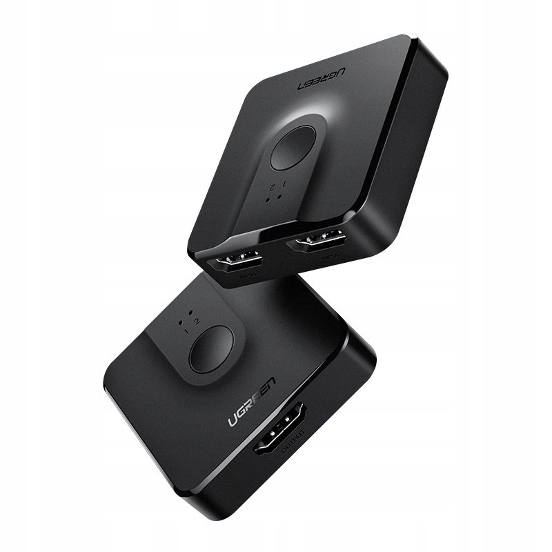 Ugreen switch przełącznik rozdzielacz Hdmi 2x Hdmi 4K 60Hz czarny (CM217)