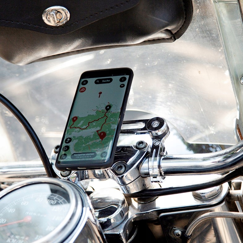 SP Connect Phone Holder on the Steering Wheel