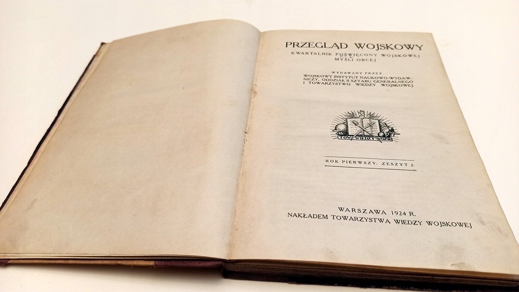 PRZEGLĄD WOJSKOWY ROK PIERWSZY ZESZYT 2 (1924) ISBN 83254870