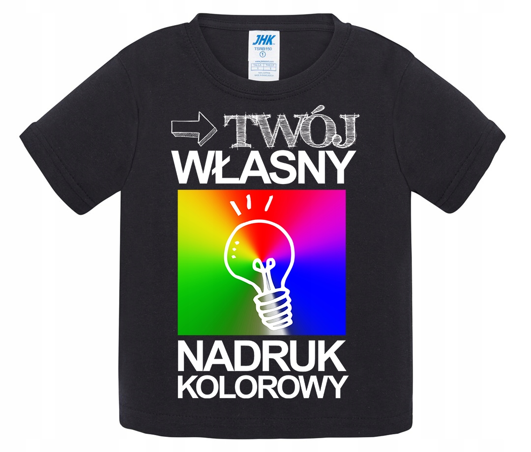 

Koszulka Z Własnym Nadrukiem niemowlęca Czarna 92