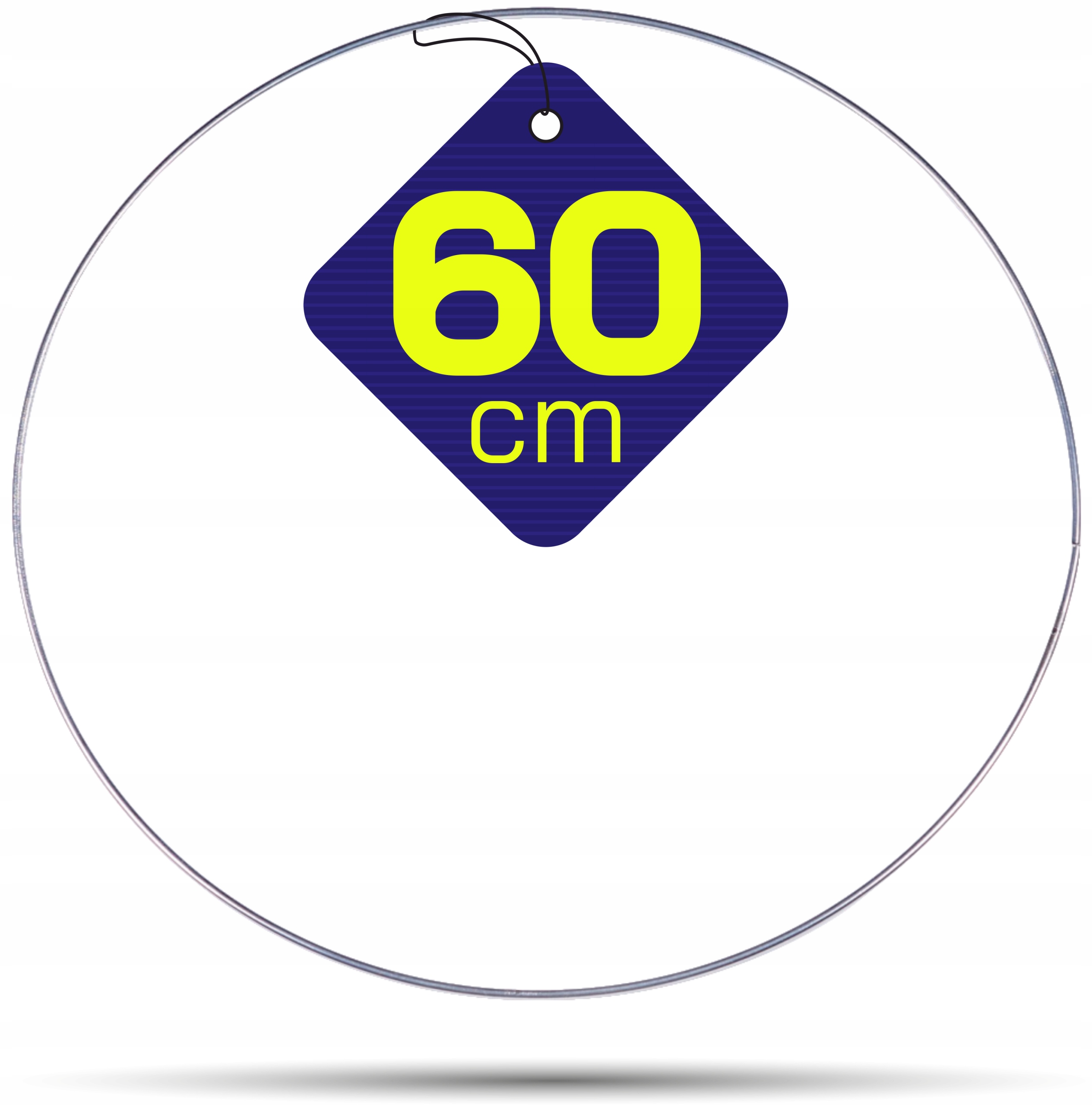 

Srebrna metalowa obręcz kółko do łapaczy snów 60cm