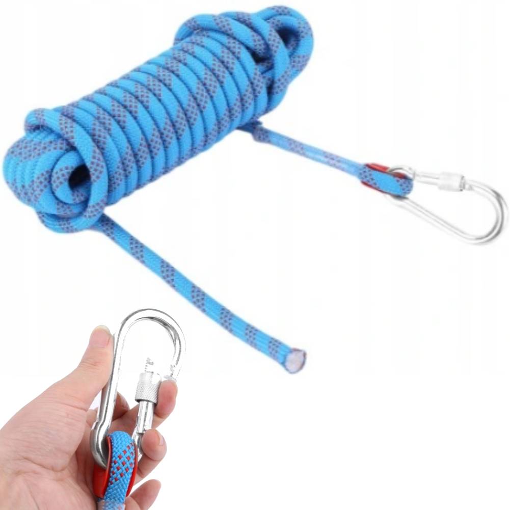 Linka Sznura Lina Wspinaczkowa 10M 12MM Kotwicząca Asekuracyjna Wspinaczk