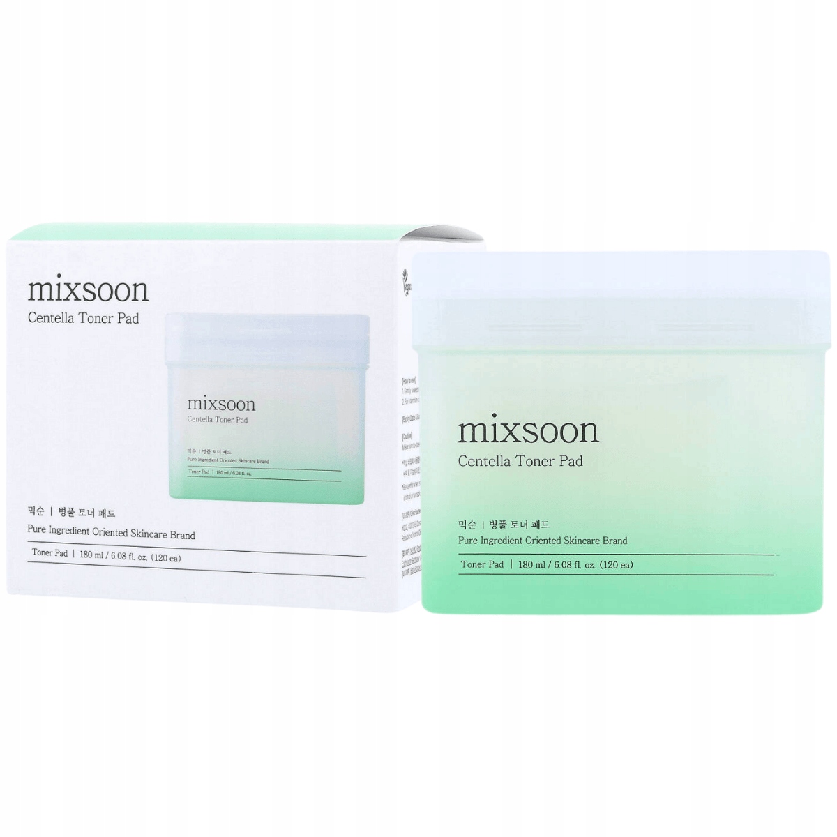 Mixsoon Centella Asiatica Toner Pad 120 kusů Vločky na obličej