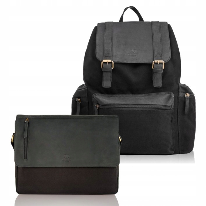 Batoh pánský velký A4 taška pánská přes rameno černá A4 sada pro něj