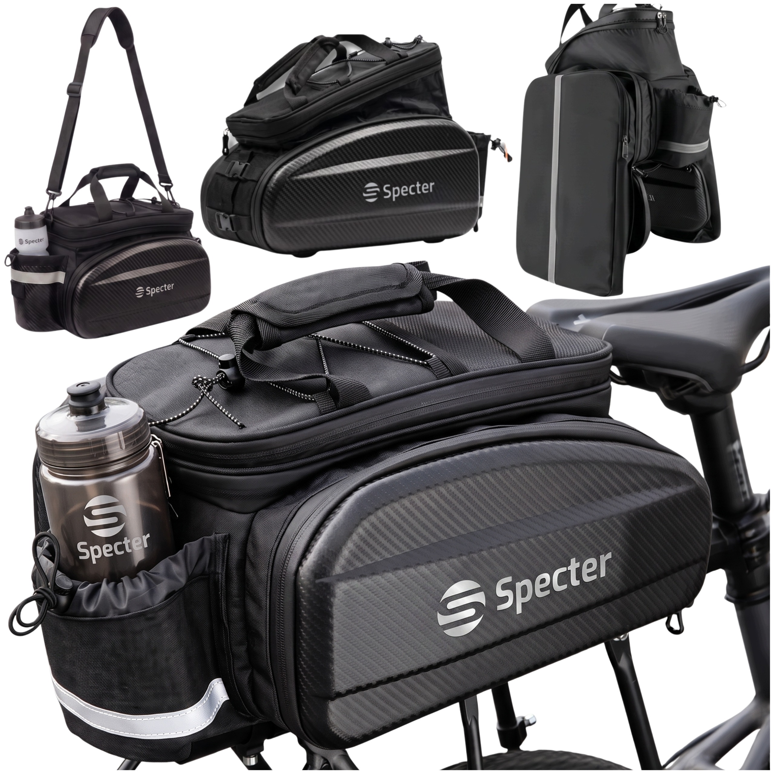 Sakwa Rowerowa Specter 3W1 11L 15L 31L Torba Na Bagażnik Rower Wodoodporna