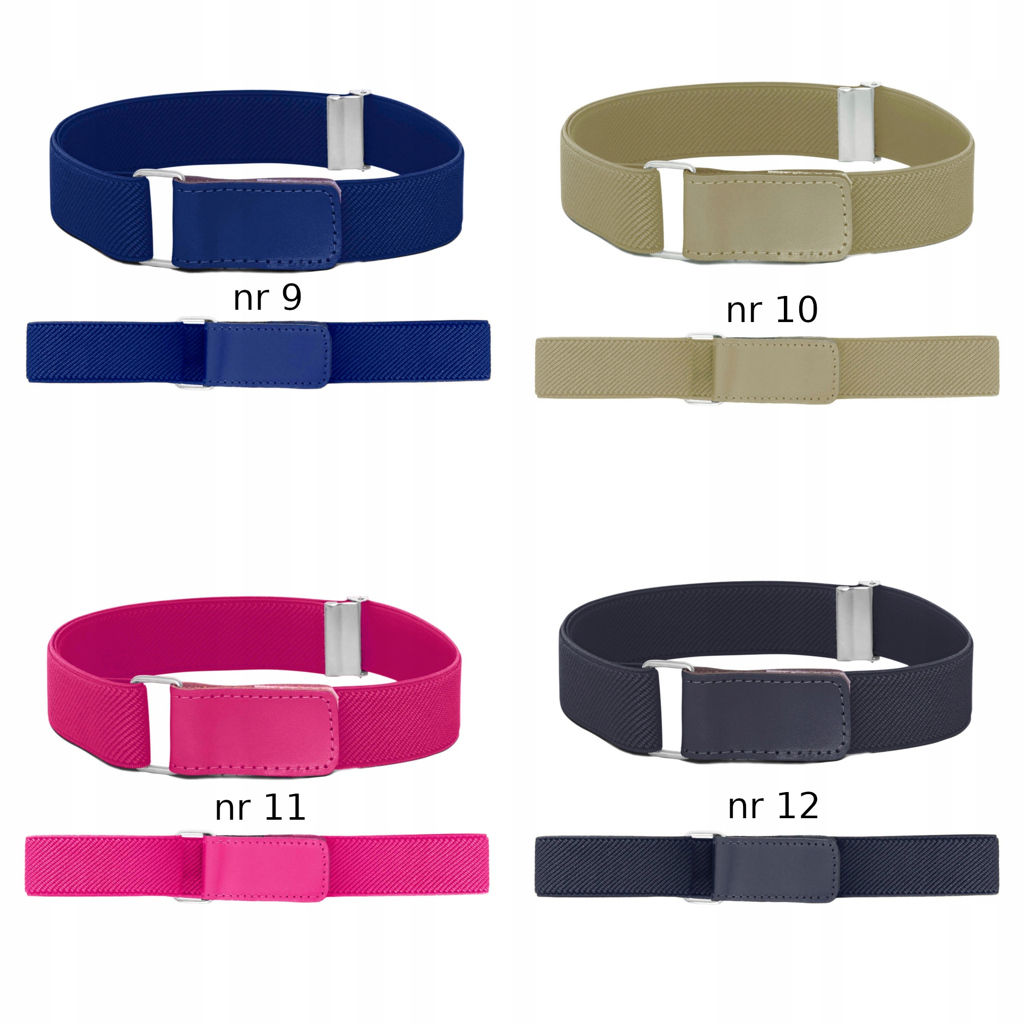 Pasek Dziecięcy do Spodni Rzep Elastyczny dla Dziewczynki Chłopca KOLORY Kolor wielokolorowy