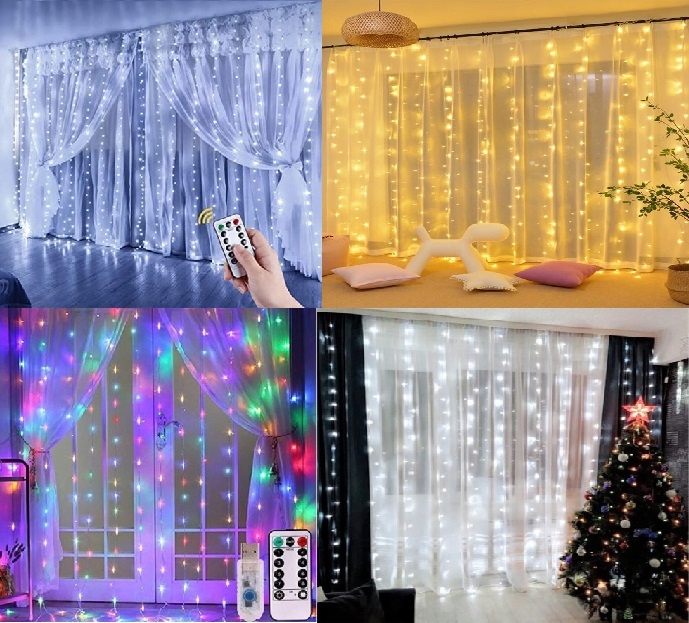 

Kurtyna Drucik Lampki 3x3m Pilot 300LED Usb Sople