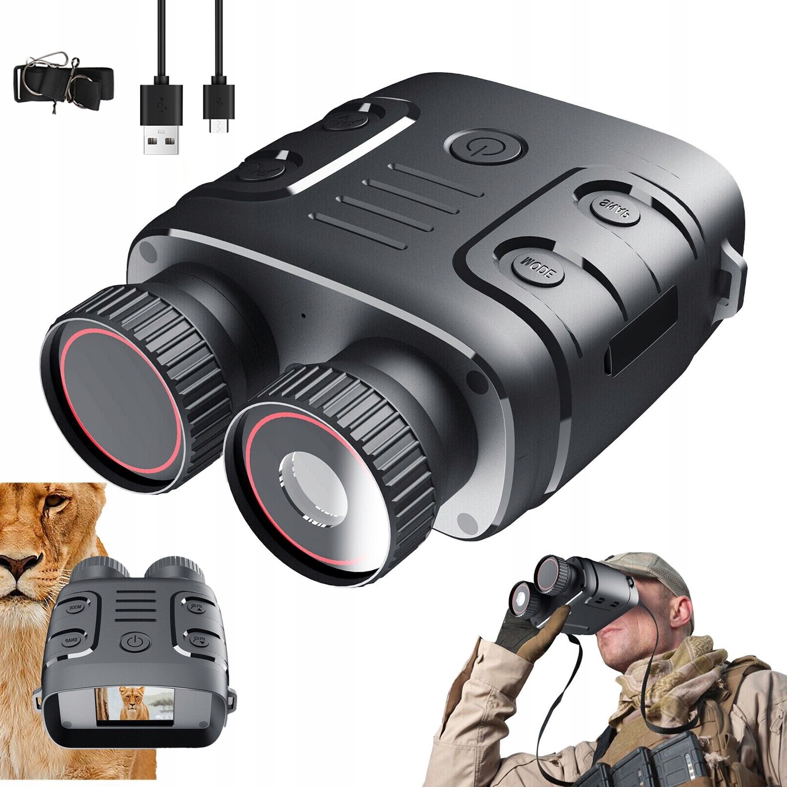 Dalekohled Pro Noční Vidění S Infračerveným Viděním 5X Zoom 800 M Hd 2XAKU