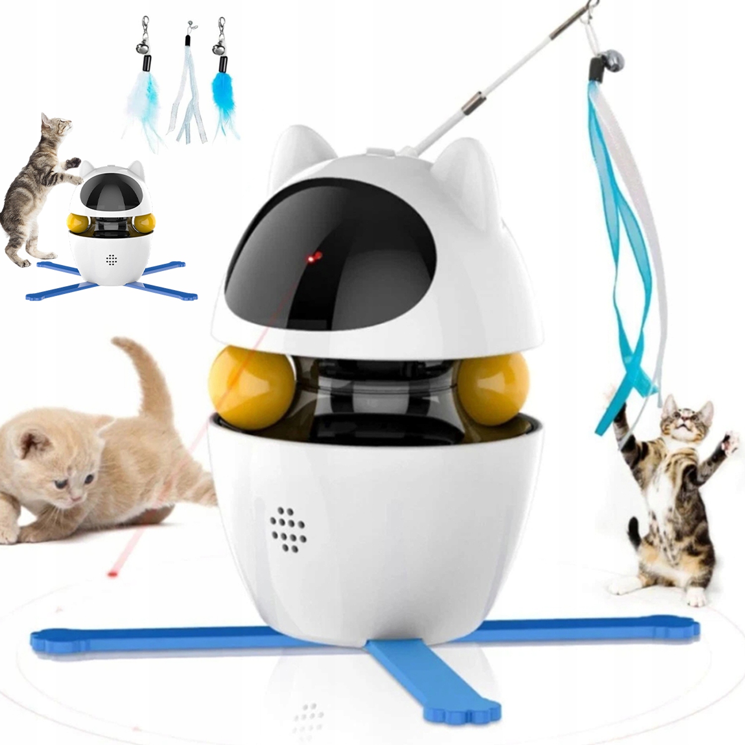 Levně Elektrická Laserová Interaktivní Hračka Pro Kočky Inteligentní Ideální Dárek