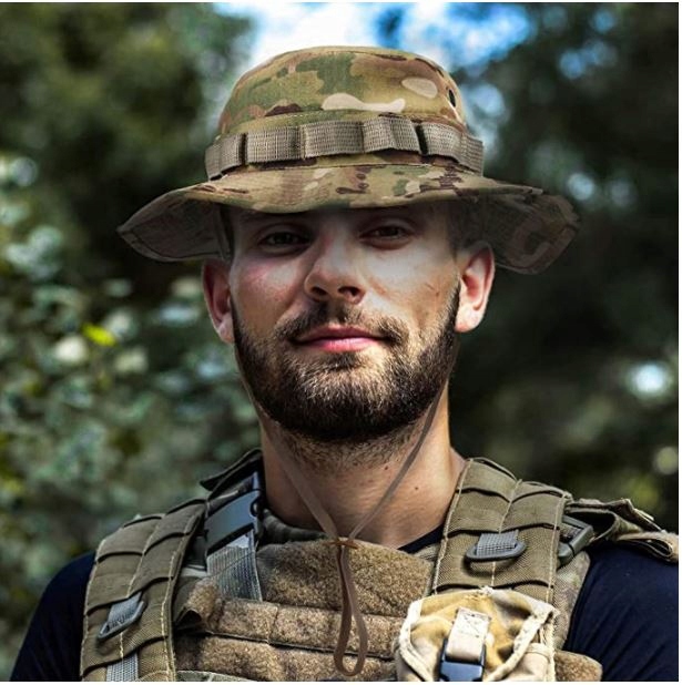 KAPELUSZ Z RONDEM PRZECIWSŁONECZNY WOJSKOWY BONNIE HAT PANTERA MILITARNY Kolekcja CAŁOROCZNA