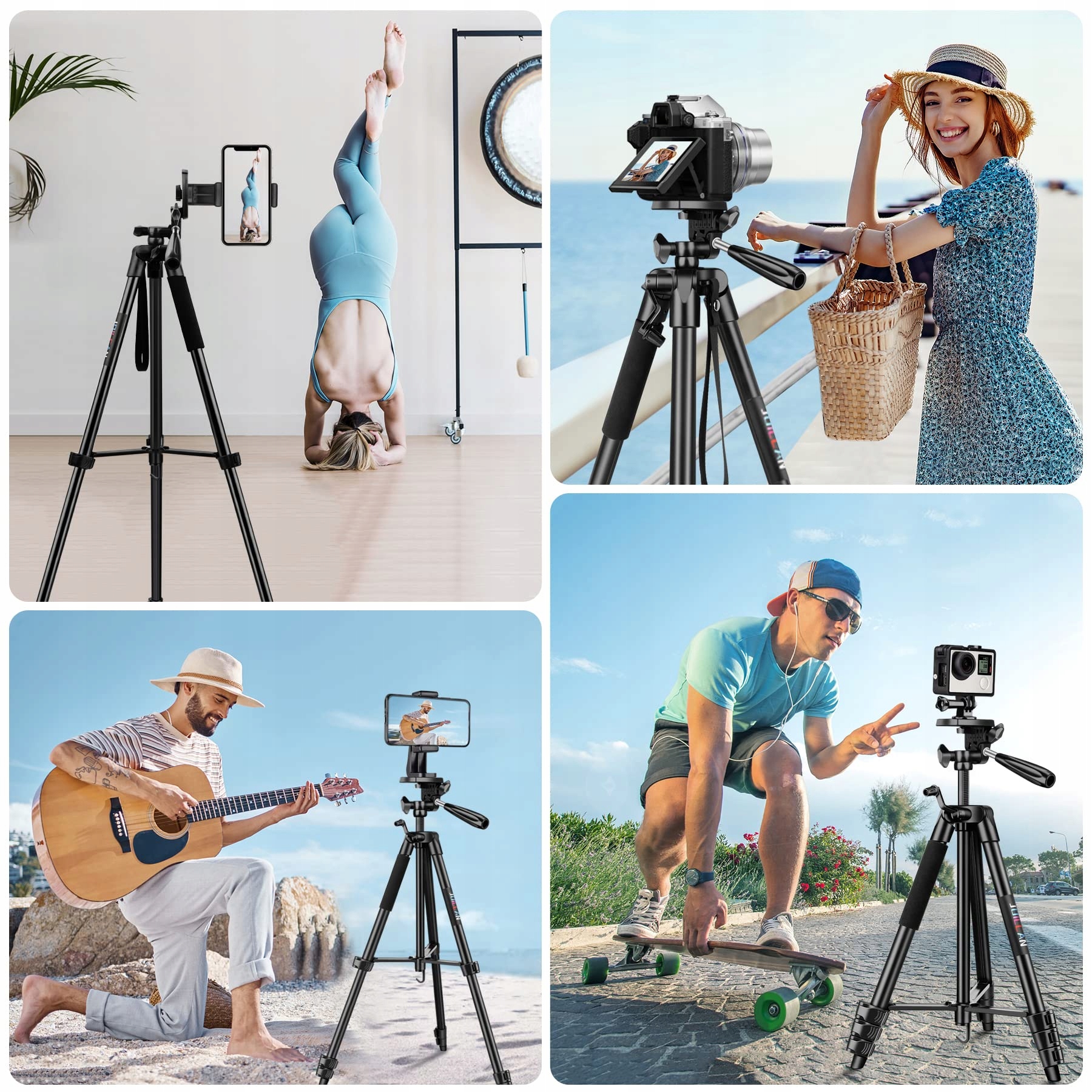 JOILCAN Statyw 137cm Do Selfie Z Pilotem Do Telefonów iOS Android — miniatura 7