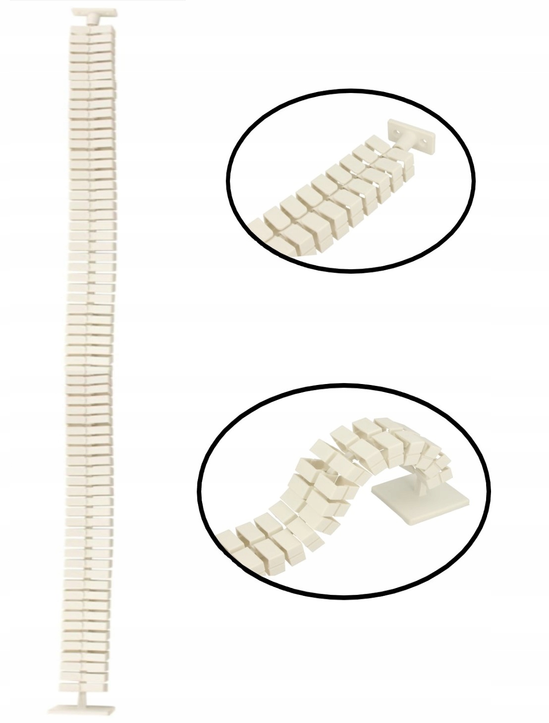 Maskovač páteře vertikální organizér kabelů kryt L-1300 bílý
