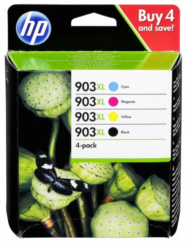 

4 org tusze Hp 903XL Cmyk 3HZ51AE 6950 6960 6970