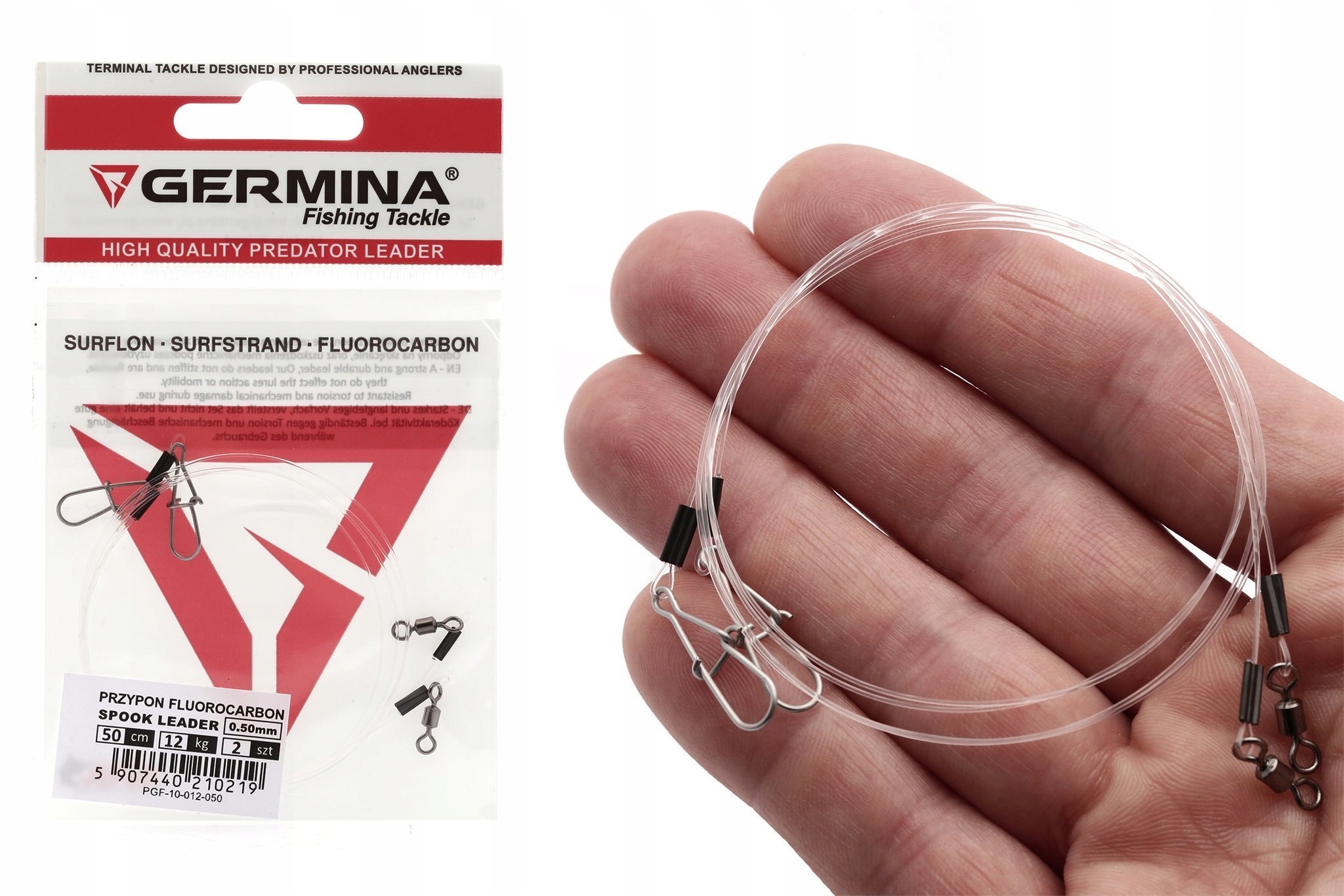 Przypon Germina Flurocarbon Spook Leader 12 kg, 50 cm