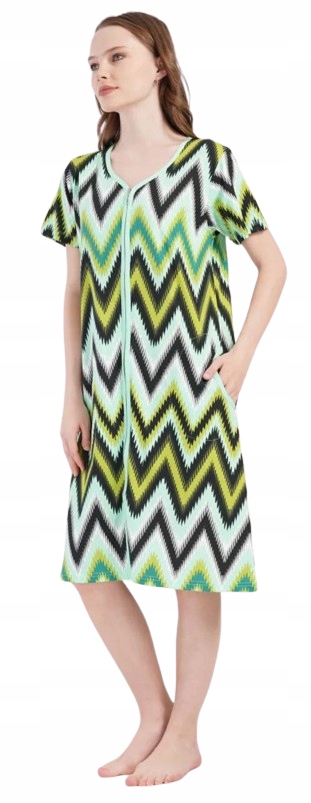 Zelený Župan Na Zip Zigzak Bavlněná Župan Na Zip M