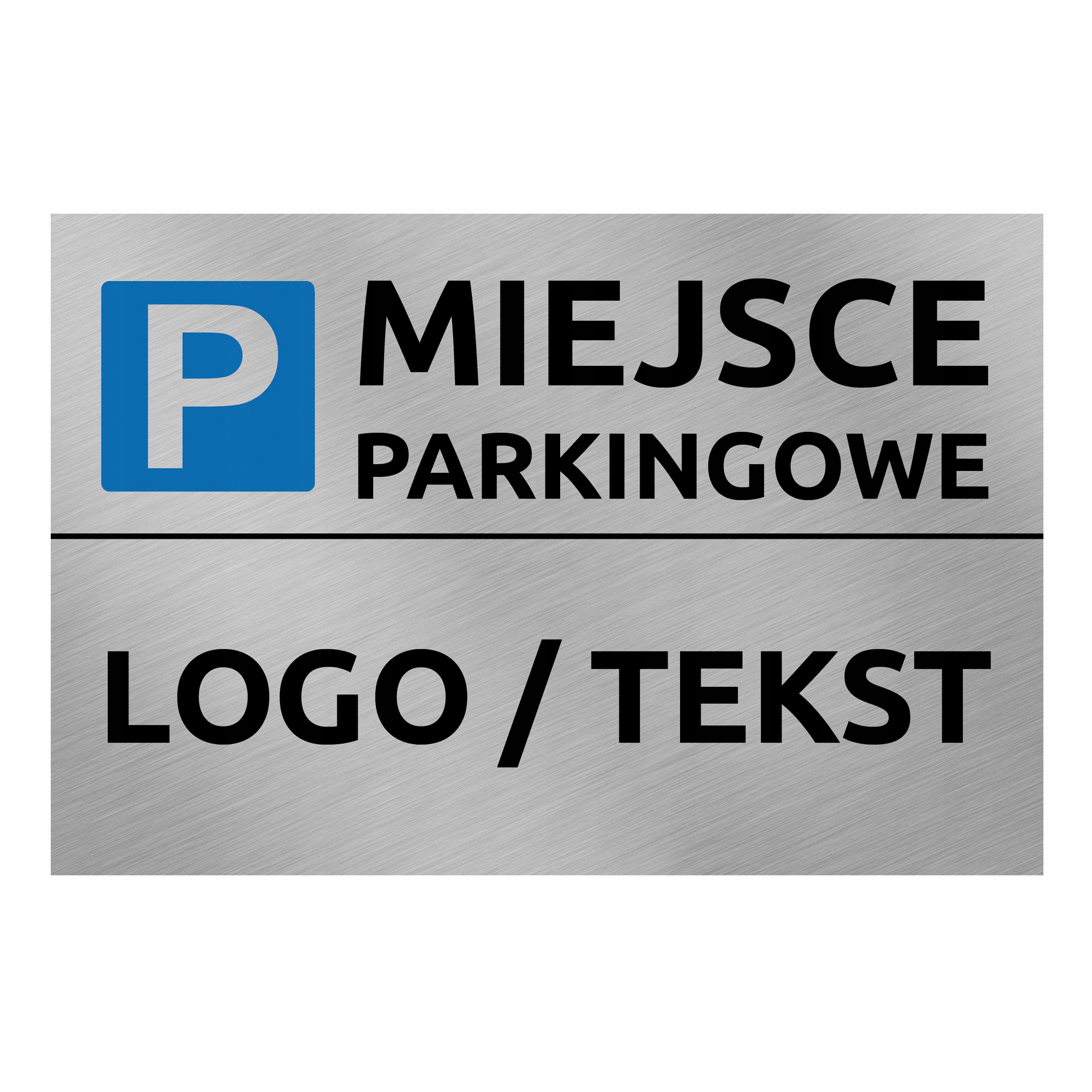 Tabliczka Znak Parking Miejsce Parkingowe Dibond Szczotkowany 60x40 cm