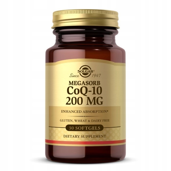 Solgar Megasorb CoQ-10 200 mg Koenzym Q10 Kaneka 200 mg (30 kaps.)