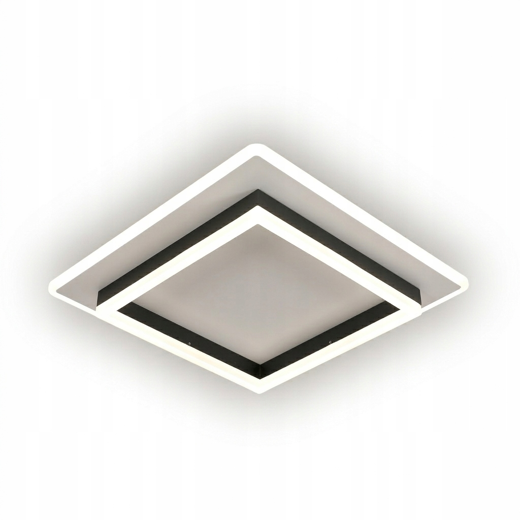 Led Stropné Svietidlo Plafón Kvadrat Čierne Prisadené Moderné 41W 4000K