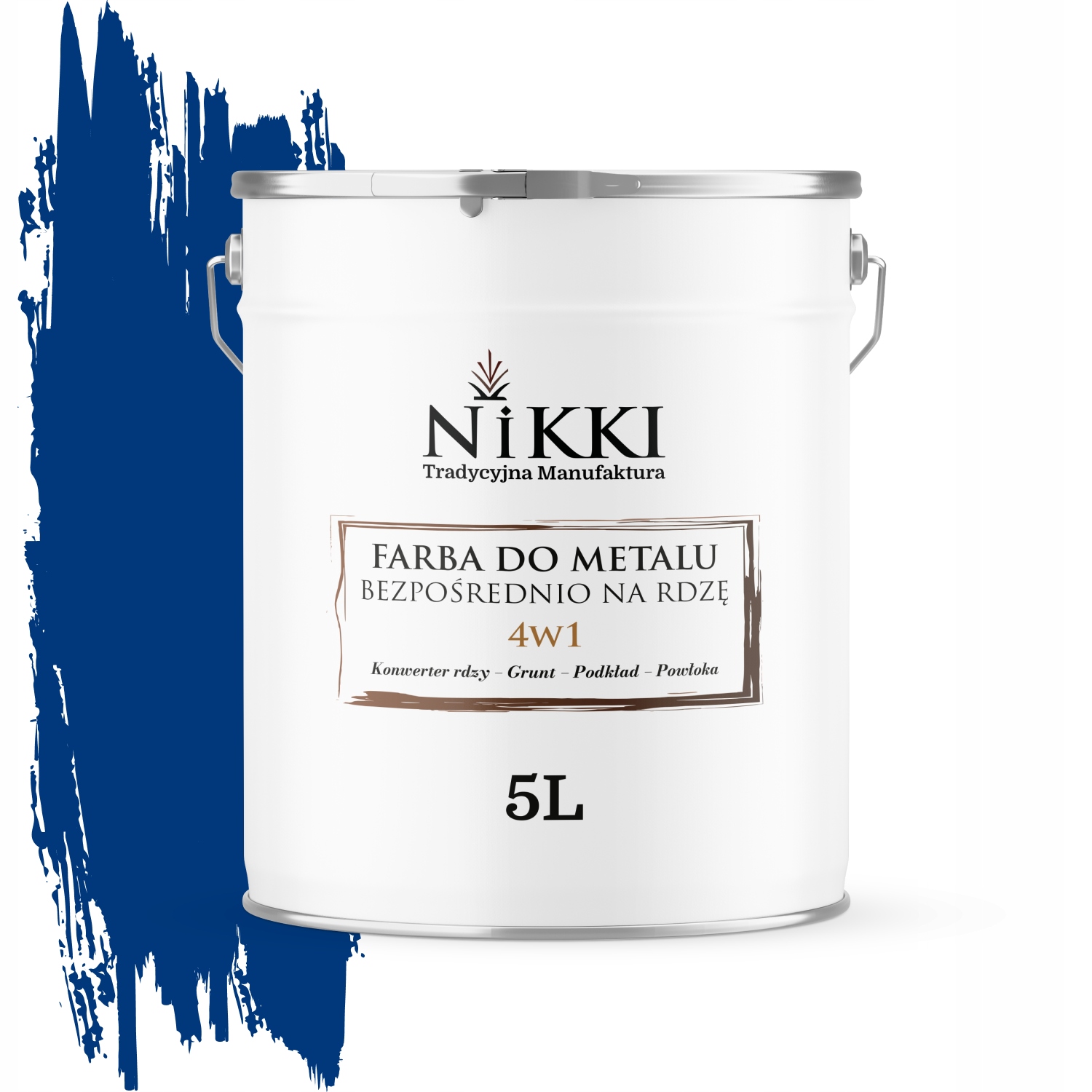 Farba Na Kov Priamo Na Hrdzu 4v1 Modrá Ultramaryna Ral 5002 Lesk 5L