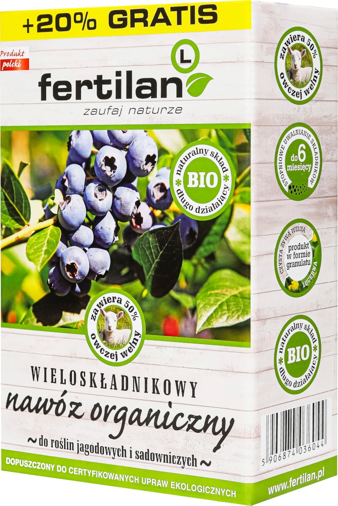 

Fertilan Nawóz Organiczny do Jagodowych 1,2 kg