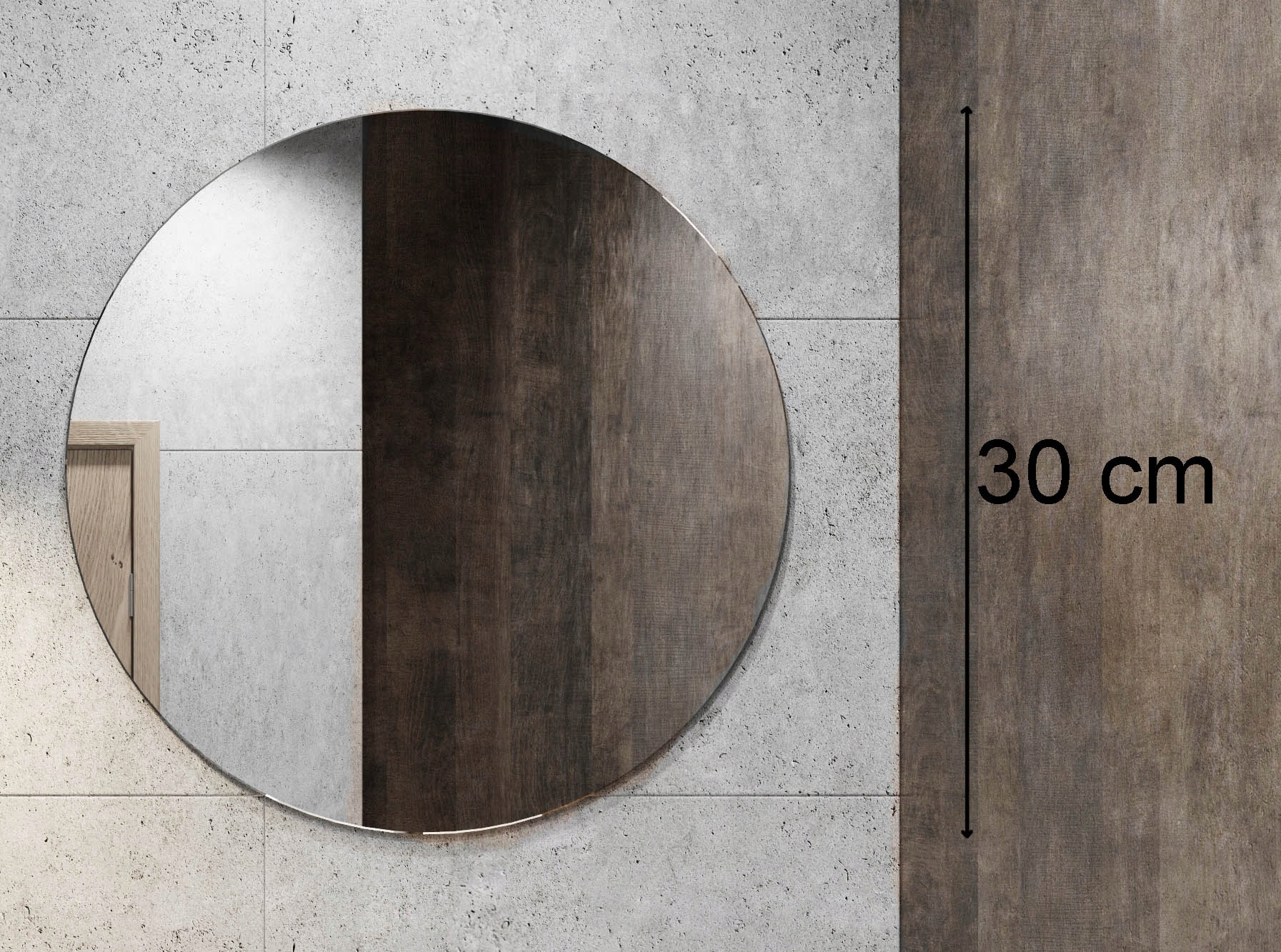 Lustro koło okrągłe bez ramy fi 30 do przyklejenia EAN (GTIN) 5905370193725