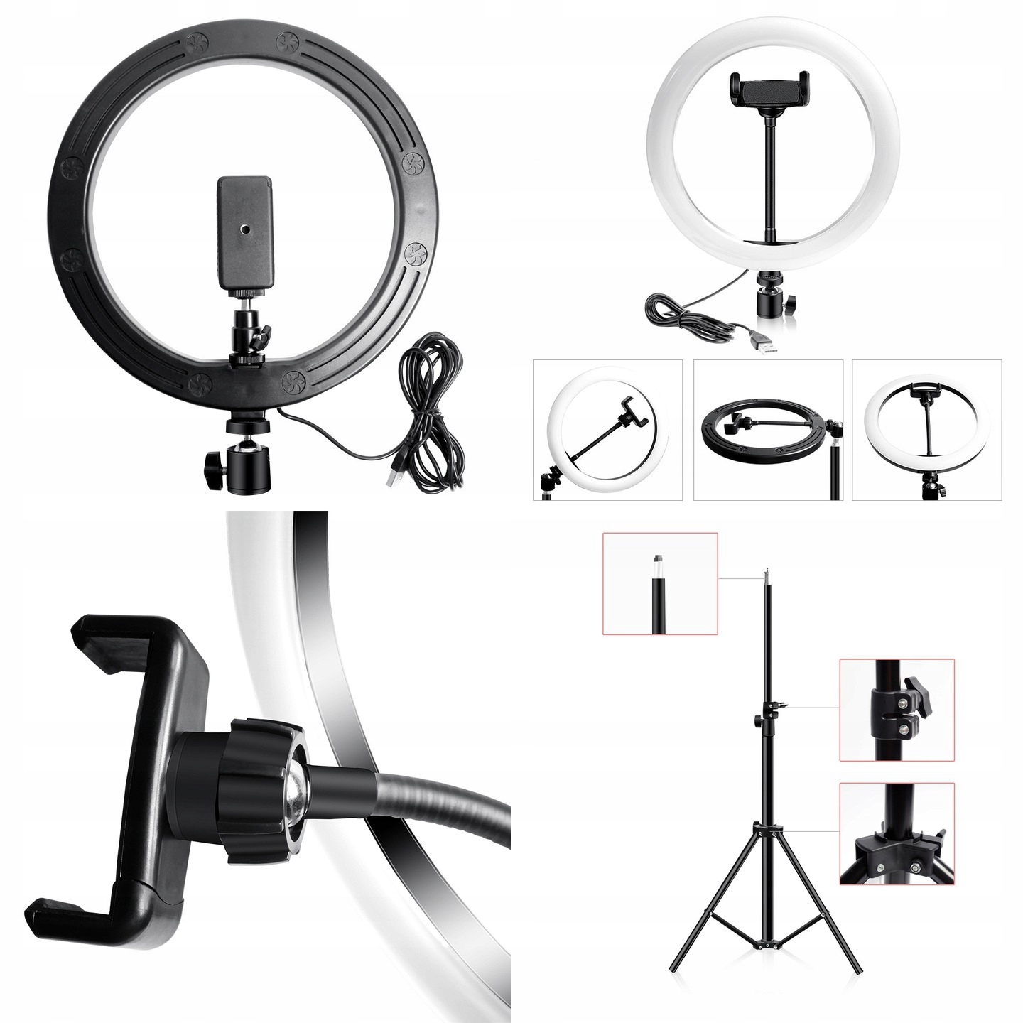 UCHWYT STATYW NA TELEFON LAMPA LED RING TIKTOK YT EAN (GTIN) 9915098329869