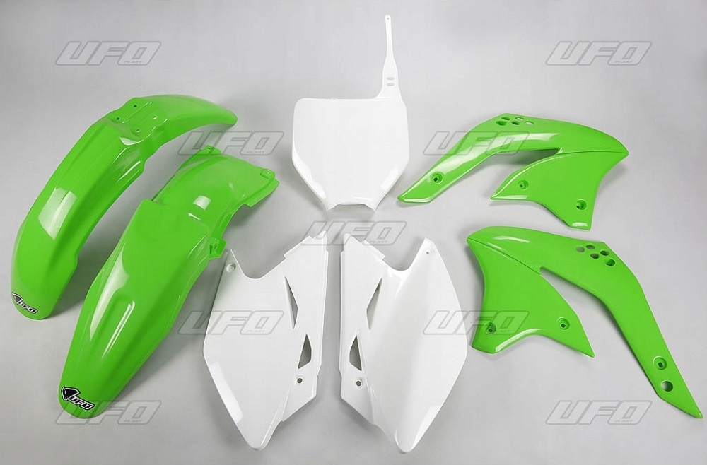 Ufo Sada Plastov Kawasaki Kxf 450 '08 Farba Oem (zelená/biela)