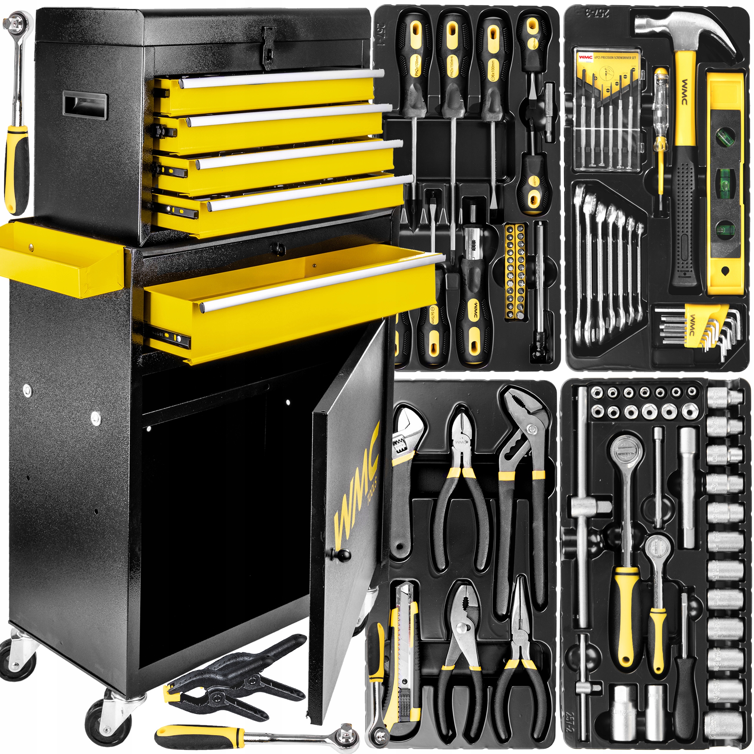 ТЕЛЕЖКА ДЛЯ МАСТЕРСКОЙ ИНСТРУМЕНТАЛЬНЫЙ ШКАФ 257 ЭЛЕМЕНТОВ