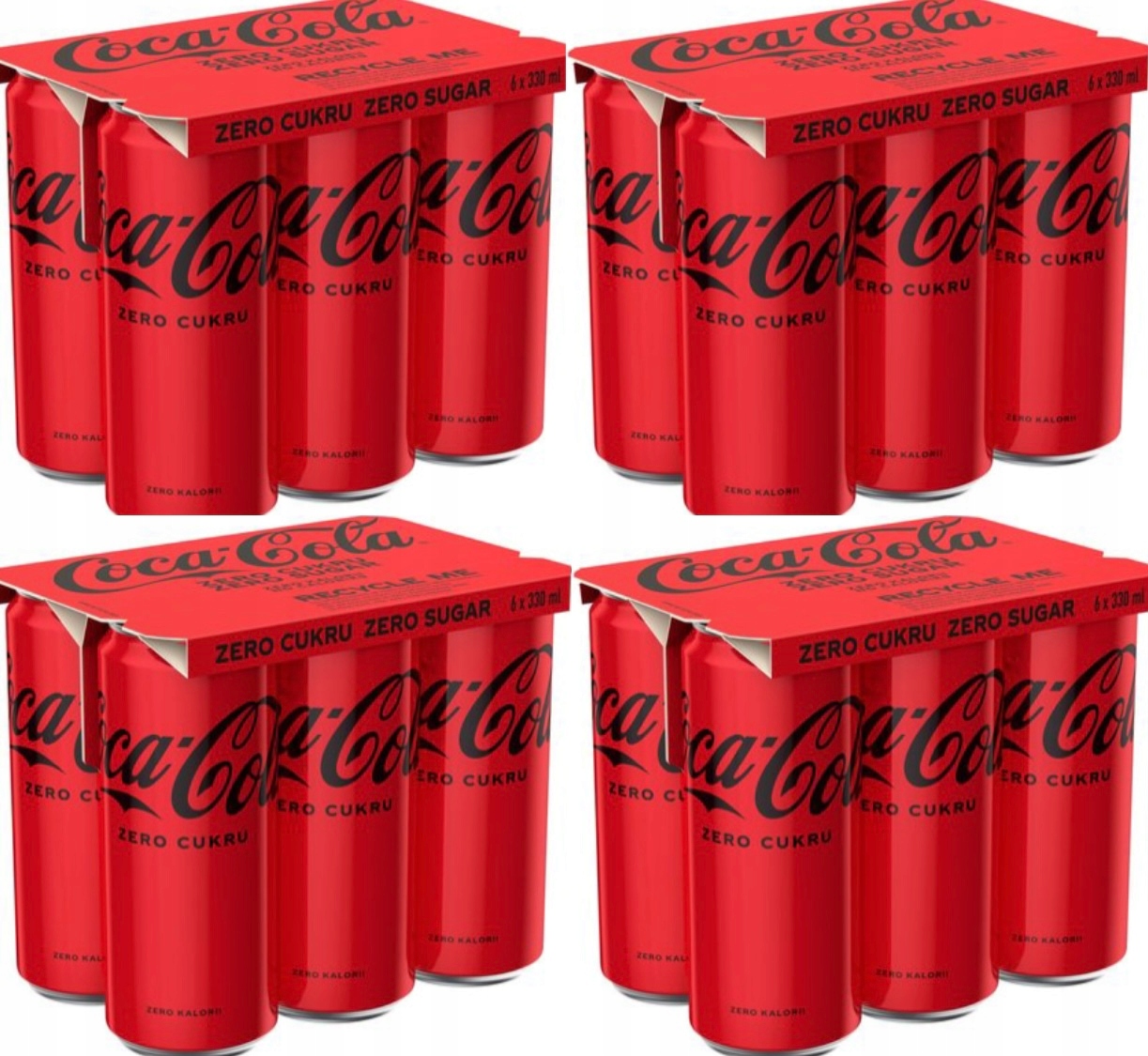 Levně 24x Coca-cola 0,33 L Zero cukru úzká plechovka slim 330 ml Sycený Nápoj