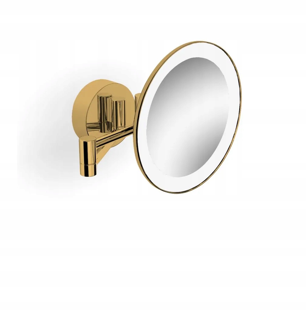 Kosmetické zvětšovací zrcátko Stella 3x s Led podsvícením zlaté