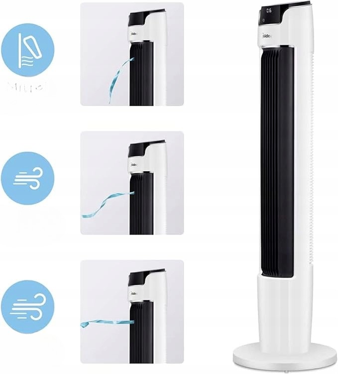 Veľký Tichý Stojaci Stĺpový Ventilátor Midea FZ10-16AR Ventilátor