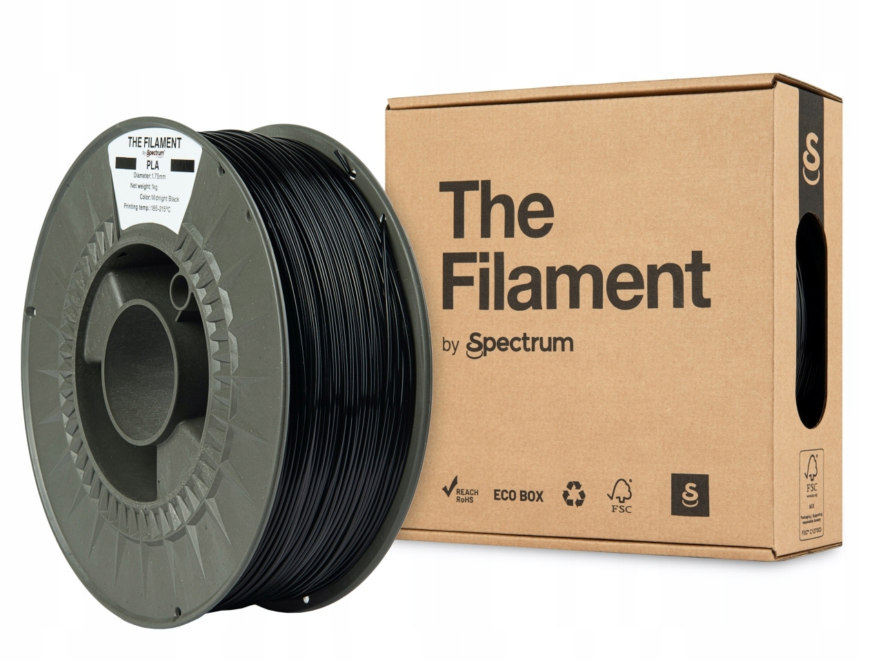 Filament PLA Spectrum 1,75 mm 1000 g czarny
