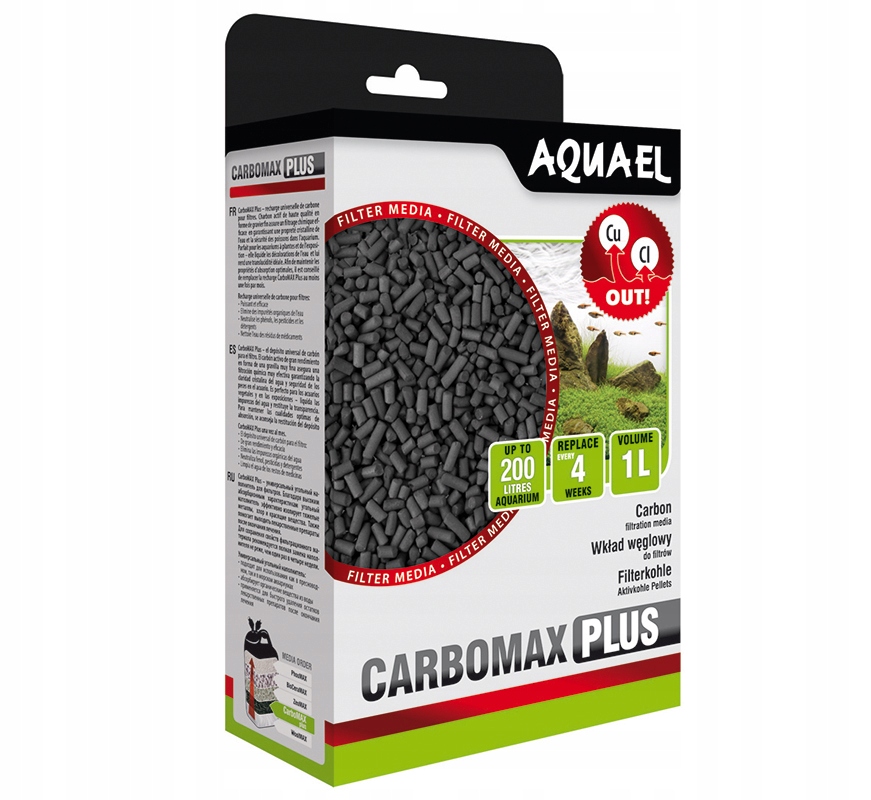 

Aquael Carbomax Plus 1L Węgiel Aktywny Do Akwarium