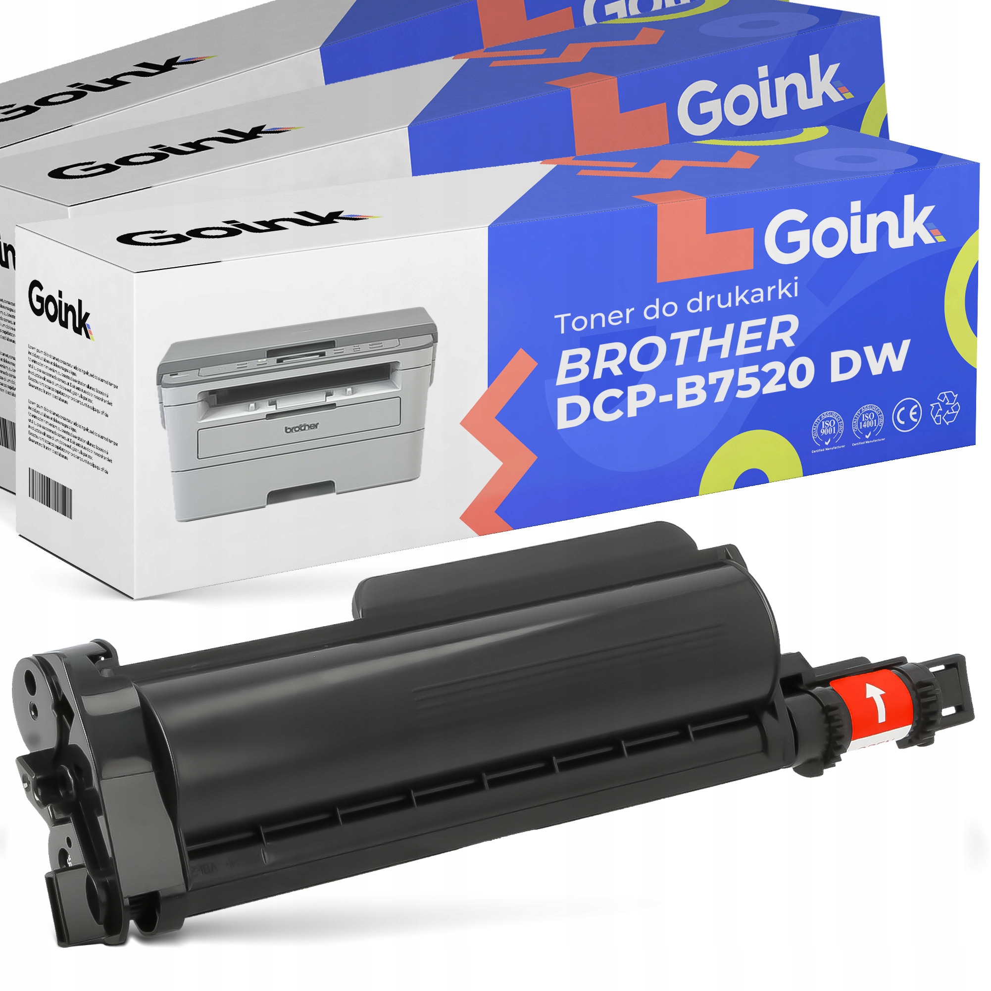 

3x Toner do Brother DCP-B7520 Dw Czarny TN-B023