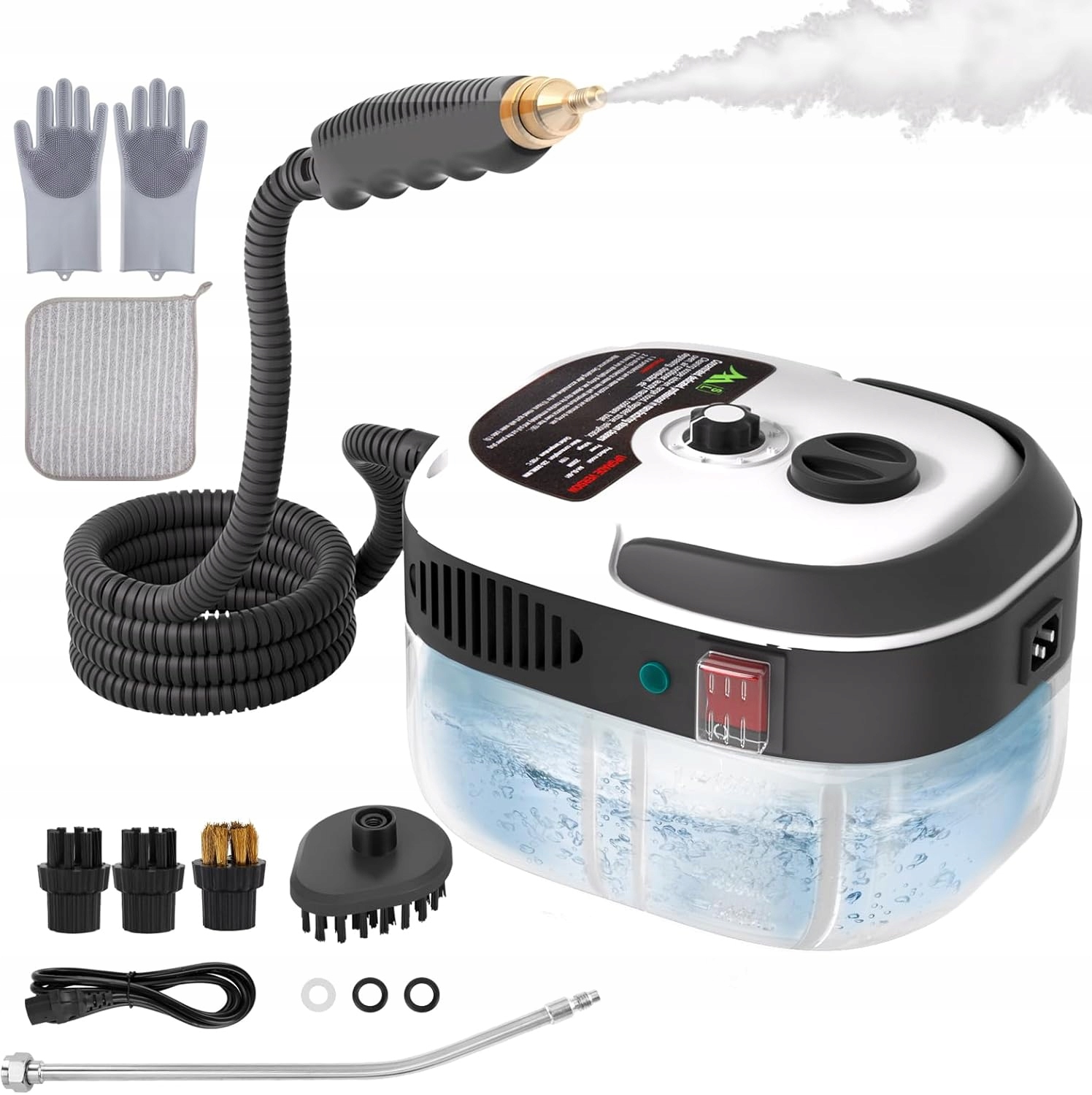 Ručný parný vysávač 2500 W, veľký zásobník na vodu s objemom 1100 ml