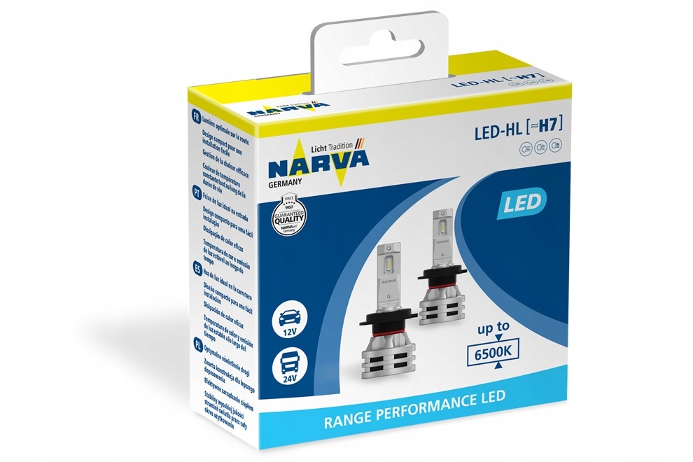 B64-16383 - Выход NARVA H7 x2 6500K RANGE PERFORMANCE LED