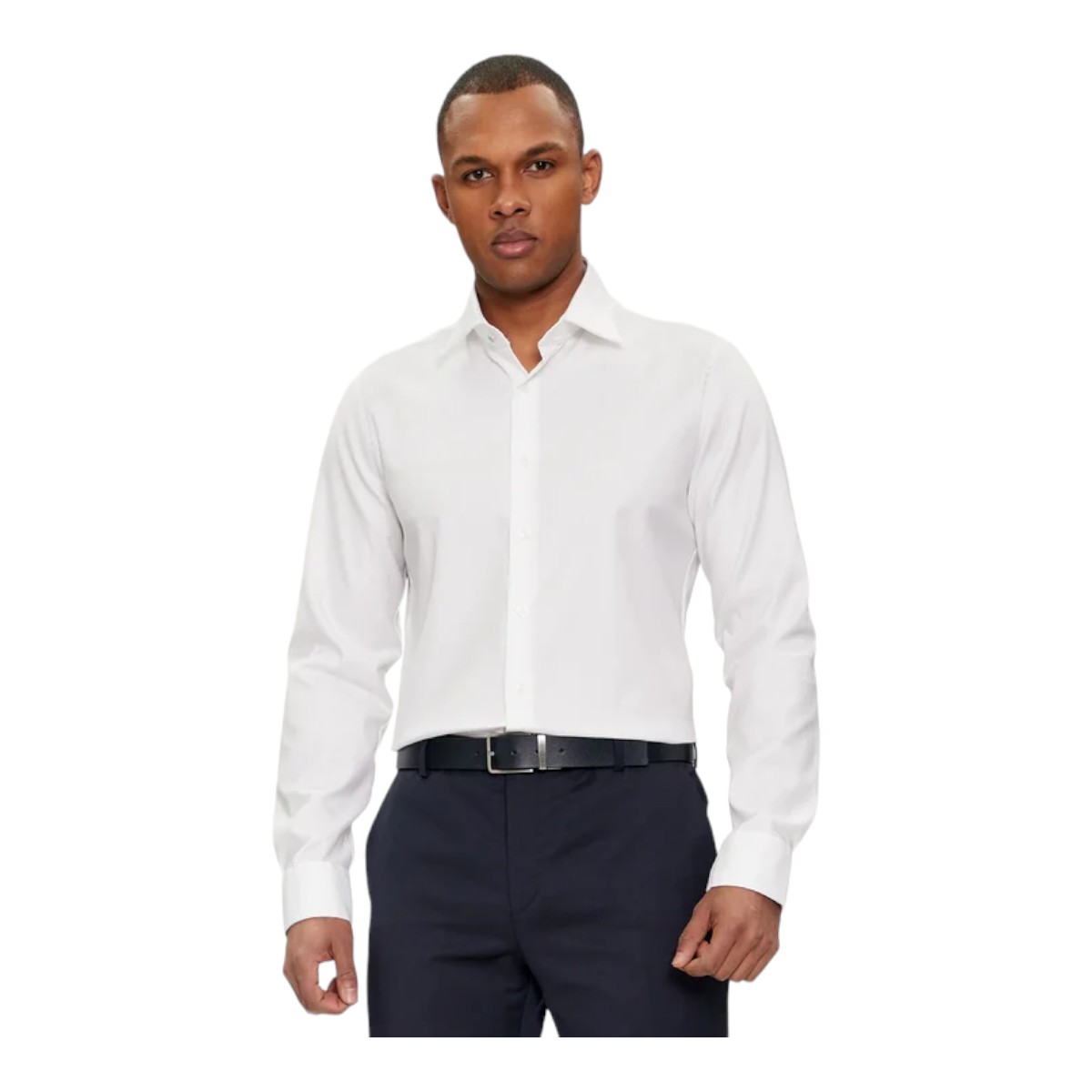 Michael Kors Pánská Košile 2PLY Stretch Twill Slim Fit Shirt Bílá vel.43