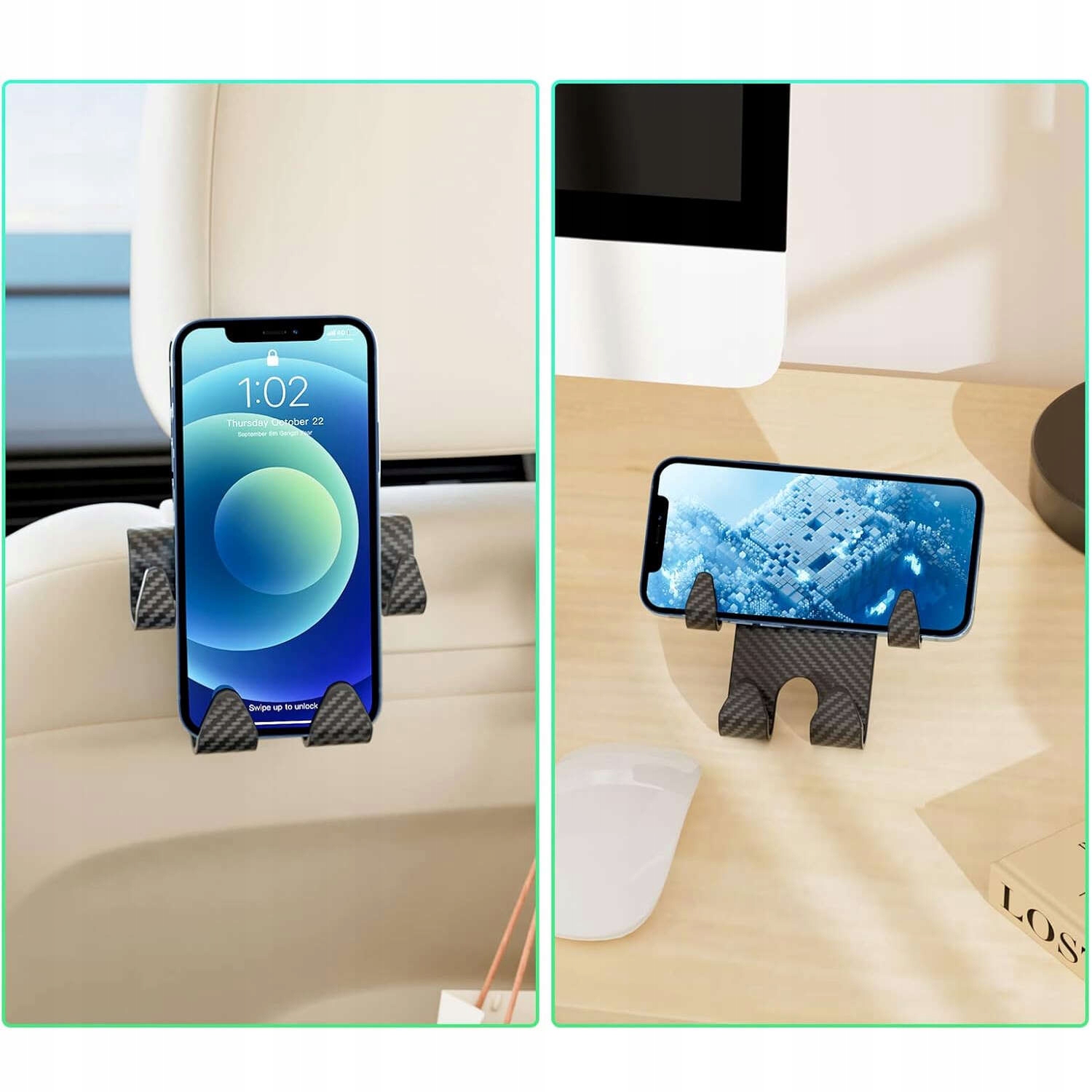 WIESZAK HAK UCHWYT DO SAMOCHODU AUTA NA ZAGŁÓWEK FOTEL NA ZAKUPY ZESTAW 2x EAN (GTIN) 5905601820529