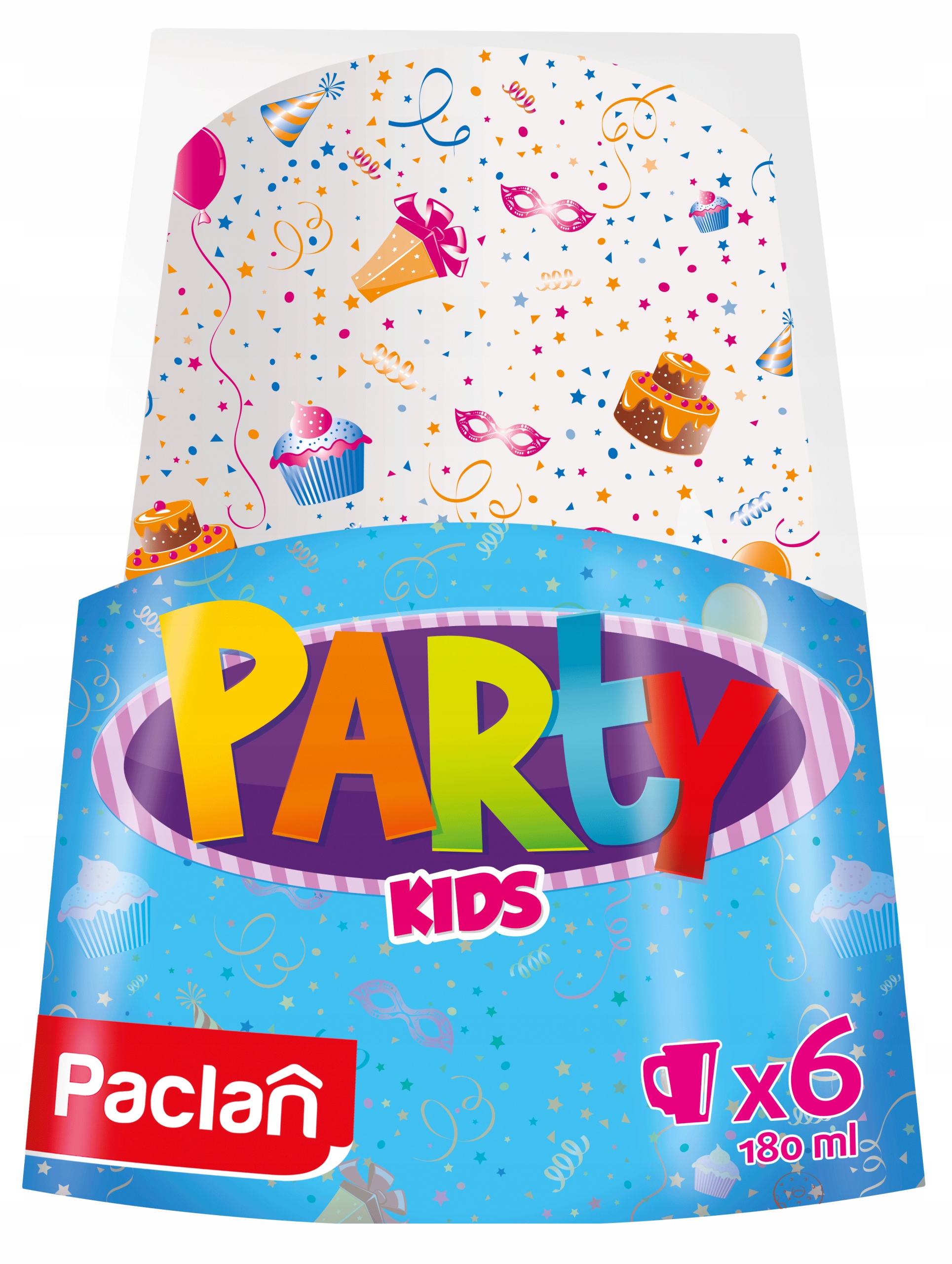 

Kubek papierowy 180 ml Paclan Party Kids 6 sztuk